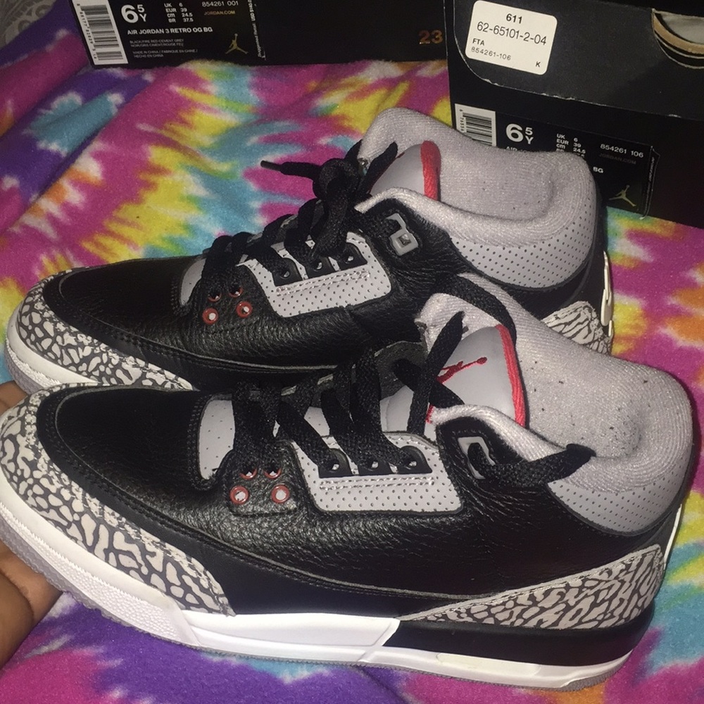 Air Jordan 3 Retro OG BG Cement - Picture 2 of 13